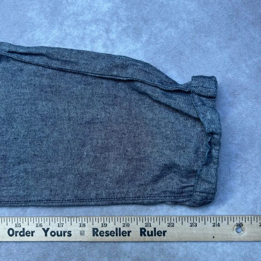 Banana Republic Athletic Fit Gray Linen Cotton Blend Pants Mens 30x30 Tapered